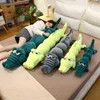 180 cm Crocodile Cuddle fylld simulering alligator pop ldren leksaker soffa dekor mjuk havskudde kudde gåva för ldren j220729