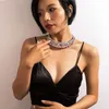 Choker Luxury Colorful Crystal Gem Clavicle Chain For Women Irregular Geometric Stone Necklace 2022 Female Party Jewelry 18350