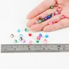 Beads Craft DIY Crackle Art Crystal Glass Round Charm Set 6MM 8MM 10 Color With Organizer Box For Bracelet