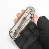 Chris Reeve vouwmes Inkosi Perfect Pocket EDC Practical Outdoor Equipment Tactical Camping Tools Aangepast getrokken titanium handvat Real Damascus Blade