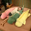 New Cuddly Big Cute Long Dinosaur Cuddle Soft Cartoon Colorful Animal Stuffed Doll Boyfriend Pillow ldren Girl Birthday Gift J220729