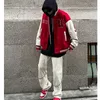 Męskie kurtki wełny mieszanki mody retro alfabet haft haft baseballowy Mężczyźni Ins Hip Hop Hiphop para American Trend Street Harajuku 221105
