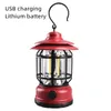 Lampes Frontales Mini Rétro Cob Cam Tente Lampe Portable Lanterne Usb Rechargeable Led Décor À La Maison Lumière Voyage 3Xaaa Extérieur Urgence Goutte Del Smtfp