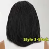 Cheveux Dentelle Perruques Sale Femme Cheveux Courts Moyen Fendu Vague Tête Fibre Chimique Couvre-chef Boîte Tresse Perruque