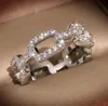 Hot Fashion Mander Designer Pierścienie dla kobiet lśniących biżuterię kryształową z CZ Diamond Stone Love Ring
