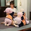 3070Cm Kawaii Animaux En Peluche Alpaga Jouets Couché Oreiller Super Doux Poilu Agneau Poupées Canapé Coussin Anniversaire Cadeau De Noël J220729