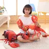 Simulation Lobster Cuddle Soft Cartoon Creative Lobster Cuddle Animal Pop Home Decoration Toys Sofa Cushion Kids Boys Gift J220729