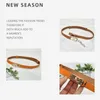 Nieuwe Designer Womens Lederen Riem Mode Veelzijdige Vintage Jurk Decoratieve Dunne Riemen Koreaanse Stijl Lock Gesp Skinny T9HN