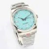 41mm Top Mens Montre Enroulement Automatique Mouvement Mécanique Bleu Glace Lumineux 7 Couleur En Option Mode Montres D'affaires Montre Luxe Mentczu