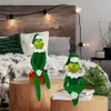 Christmas Green Monster Elf Doll Albero di Natale Ciondolo Ornamento Decorazioni per interni auto per la casa Natal Happy New Year 2023 Regali di decorazione Navida