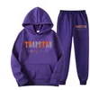 Träningsoveraller för män Märke Trapstar Träningsoverall 2 delar Set Unisex-huvtröjor Fleece Sweatshirt Byxor Kostym Huvtröja Sportkläder Joggingset 221105