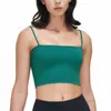 lu-40 Canotta da Yoga Canotte da donna Reggiseno sportivo con scollo piatto Sling Sports Gym Underwear Gilet antiurto ad alta resistenza