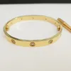 2022 Новый горячий титановый стальный браслет браслеты браслеты женщины мужчины 4cz отвертка браслеты золотые серебряные изделия из браслета розовые украшения с бархатной сумкой и коробкой