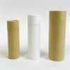 Eco Friendly 50 PCS Lot Cardboard Deodorant Tube Kraft Biologisch afbreekbaar papier Karton Cosmetisch Push Up Tube vaste plakbuis voor LI2819038