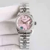 Orologio da donna da 31 mm, marchio di lusso, quadrante rosa, acciaio inossidabile 316l, zaffiro, meccanico automatico, donna