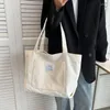 Abendtaschen Leinwand Frauen Umhängetasche Weibliche Student Tote Shopper 2022 Große Cord Mode Mädchen Bookbag Baumwolltuch Frau Handtasche