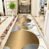 Tappeti Golden Half Circle Pattern Lobby Tappeto lungo per scale Corridoio Arredamento camera da letto Corridoio Corridoio Festa Matrimonio Tappetino antiscivolo