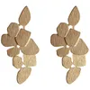 Backs Earrings Fashion Irregular Scrub Tasse Clip On Matte Gold Leaf Without Piercing For Women Stylishear Ear Clips Jewelry