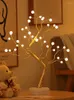 Night Lights Copper Wire Home Decoration Lamp Houdehold Decorative Tree Light LED Silver Starry