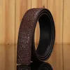 B￤lten 105-125 cm Design Real Leather Men Belt Crocodile M￶nster Inget Huvud Sl￤t sp￤nne Fritid Body Trouser Strip Christmas Gift