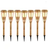 Thrisdar Solar Tiki Torches Lights Waterproof Flickering Dancing Flames Light Outdoor Garden Pathway