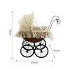 Hårtillbehör Dvotinst Born Pography Props for Baby Retro Rattan Trolley Lace barnvagn FOTOGRAFIA STUDIO SHOTS PO