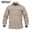 Camisas informales para hombre, ropa militar TACVASEN, ejército ligero, secado rápido, táctico, verano, extraíble, manga larga, caza de trabajo 221105