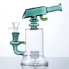 14-mm-Glasbongs mit Innengewinde und Matrix Perc für Wasserpfeifen und Dab Rigs, Wasserpfeifen mit Sidecar-Hals, mit berauschendem Rauchzubehör und Ölkopf