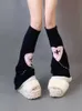 Socken Strumpfwaren Stricksocken Beinwärmer Japanischer JK Anime Rotes Herz Kreuz Lolita Damen Punk Harajuku Lange Socken Ausgestelltes Y2k Zubehör Kawaii T221107