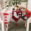 Baskı Noel Ağacı Kardan Adam Placemats masa örtüsü kırmızı ev mutfak yemek sehpa paspasları Noel masa süslemeleri ev dekor wly935