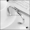 Bangle Bangle Vintage Opening Adjustable Couples Handshake Bracelet For Women Men Fashion Retro Charming Wedding Je I3Q0 Drop Delive Dh1Yr