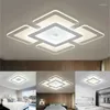 Plafonniers en acrylique LED Light lampe maison moderne élégant salon chambre carré