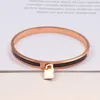 Fashion gold bangles for women Natural shell Bracelets Unisex letter lover Charm Lock Bracelet classic designer jewelry Gift