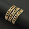 13 mm Miami Cuban Link Chain Gold Silver Color Choker Naszyjnik dla kobiet mrożony kryształowy rhinestone Hip Hop Jewlery4888033