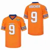 قمصان كرة القدم للرجال The Waterboy Movie Football Adam Sandler 9 Bobby Boucher Jersey Stitched Mud Dogs Film برتقالي أبيض أسود أرجواني مقاس S-3XL