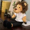 506590125 cm Minomi Lion wypełniona wisiorkiem Plush Zwierzę Zwierzęta Zabawki Wysokiej jakości Koreańska telewizja Dift urodzinowy King dla dzieci J220729
