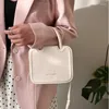 أكياس مسائية بو الجلود للنساء للتسوق حقيبة يد صغيرة خفيفة الوزن أنثى الكتف الرجعية الصلبة اللون الفتاة