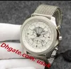 رجال مشاهدة 49 مم وحدة مشاهدة chronograph vk quartz حركة الفضة الحالة المحدودة السوداء السوداء 50th الذكرى السنوية الساعات الساعات غير القابل للصدأ ساعة معصم B05