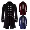 Noble Vintage Men's Jacket Medieval Cosplay Velet Prince Jacket Retro Wedding Blazer Gothic Steampunk Carnaval Party Knight Top J220720