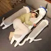 90120cm巨大な日本料理窓猫ぬいぐるみおもちゃ長いボディカワイイ猫枕キッズ用のソフト人形詰め物
