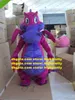 Lively Purple Blue Tyrannosaurus Dinosaurier Maskottchen Kostüm Dino Phytodinosauria mit kleinen Flügeln Big Long Mund Nr. 977 kostenloses Schiff