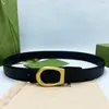 Cinture in vera pelle di moda Cinturini da uomo firmati Cintura in pelle di mucca da donna Luxury Big Gold Letter Smooth Buckle Larghezza cinturino 3,8 cm Hot