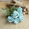 Decorative Flowers Silk Artificial Flower Bouquet Peony Rose 6 Head Wedding Interior Decoration Fake