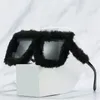 نظارة شمسية ناعمة الفراء المخملية الإطار