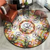 Tapis rond tapis de grande surface tapis de porte d'entrée lavable chevet salon Decoracion maison sol antidérapant luxe rétro