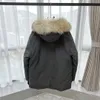 복제 재킷 여자 다운 남성 겨울 패션 디자이너 다운 재킷 진짜 늑대 모피 후드 두꺼운 따뜻한 스포츠 코트 바람 방수 방수 세련된 클래식 파카