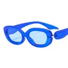 النظارات الشمسية الموضة عتيقة امرأة العلامة التجارية بيضاوية الإطار الصغير