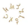 Charms Inledande 26 bokstavs charmhängen för kvinnor man diy halsband armband smycken som gör a-z hänge