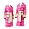 럭셔리 여성 남성 로브 디자이너 브랜드 Jacquard Robes letwear 허리 벨트 두꺼운 따뜻한 드레싱 가운 애호가 모닝 드레스