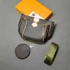 고품질 좋아하는 여성 크로스 바디 지갑 메신저 가방 핸드백 꽃 디자이너 레이디 숄더백 미니 3 PC/세트 M44840